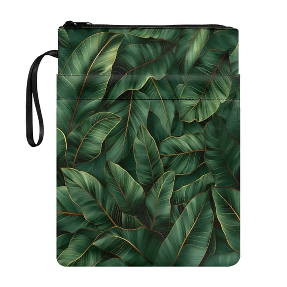 HELLHERO Book Organizer Bag with Washable Handle Polyester Fabric Book Carrying Case for Teachers Hardcover Notebook Bible Journal 8.66 x 11.42 Leaves