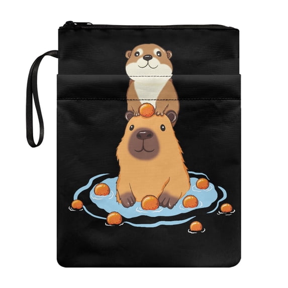 HELLHERO Book Organizer Bag for Mother, 11.4 Inch X 8.66 Inch Reusable with Waterproof, Bible or Book Otter Stack for Teachers