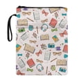 thumbnail image 1 of HELLHERO Book Organizer Bag for Teachers, 8.66 x 11.42 Reusable with Waterproof, Notebook Study Life Pattern for Reader, 1 of 8