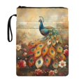 thumbnail image 1 of HELLHERO Book Organizer Bag with Decorative Design Polyester Fabric Book Sleeve Cover with Pocket for Textbooks Carrying Book Case, 1 of 8