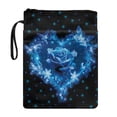 thumbnail image 1 of HELLHERO Book Protector Book Organzier Holder with Washable Polyester Fabric Book Cover Carrying Case for Mother Office Handle 11.42 x 8.66 Inch, Blue Rose Heart Butterflies, 1 of 8