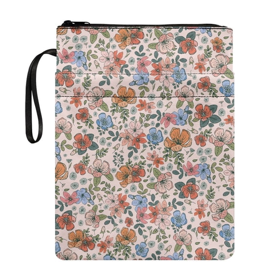 HELLHERO Book Protector for Readers, 11.4 Inch X 8.66 Inch Protector Wrap Bag with Lightweight, Hardcover Notebook Journal Textbooks Paperbacks Floral for Reader Floral