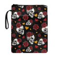 thumbnail image 1 of HELLHERO Book Protector for Men, 11.4 Inch X 8.66 Inch Storage & Portability with Book Protection, Paperbacks Skulls Roses for Fater, 1 of 8