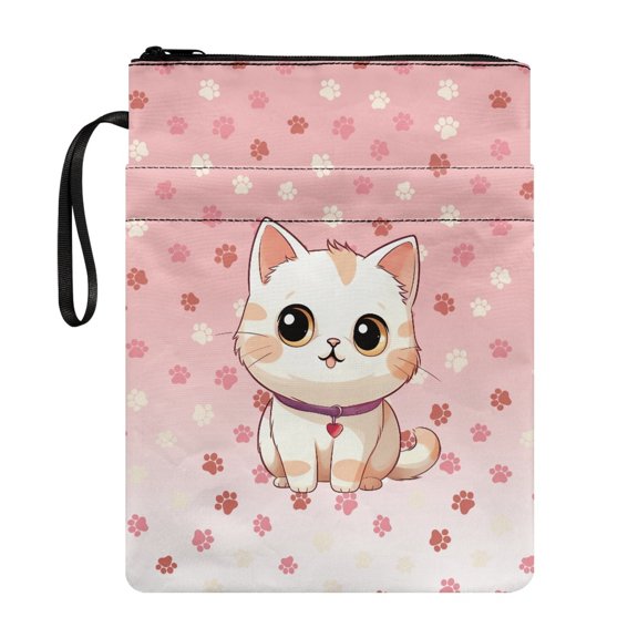 HELLHERO Book Sleeve Book Cover Carrying Case Waterproof Book Storage Bag Decorative Design with Book Organzier Holder 11.4 Inch X 8.66 Inch
