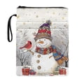 thumbnail image 1 of HELLHERO Book Sleeve Cover for Reading Lovers, 11.42 x 8.66 Inch Book Carrying Case with Book Protection, Class Office Pocket Snowmen Bird for Teachers, 1 of 8