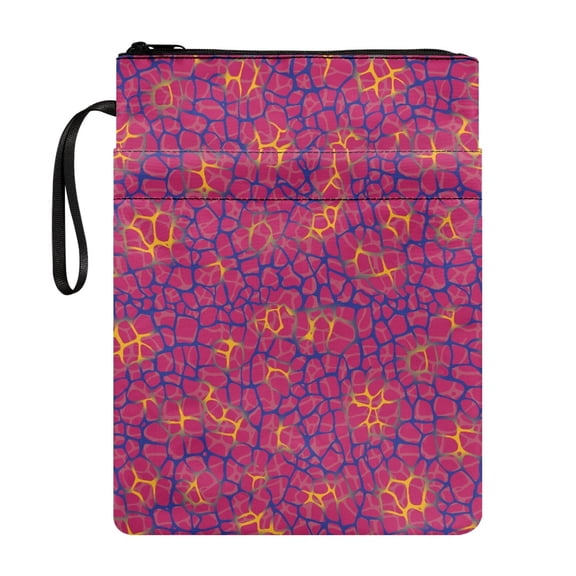 HELLHERO Book Sleeve Cover with Pocket Polyester Fabric Zipper Bag with Waterproof for Bible or Book Reusable