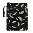 thumbnail image 1 of HELLHERO Book Sleeve Protector Pouch, 1 pc Polyester Fabric Pocket Book Carrying Case for Hardcover Notebook Journal Textbooks Paperbacks, 11.4 Inch X 8.66 Inch, Feathers, 1 of 8