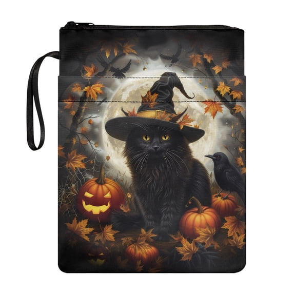 HELLHERO Book Sleeve Protector Pouch, 1pcs Polyester Zipper Carrying Book Case for Prayer, 8.66 x 11.42