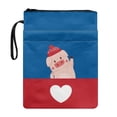 thumbnail image 1 of HELLHERO Book Sleeve Protector Pouch Book Carrying Case Polyester Fabric Pocket Reusable with Waterproof Carrying Book Case, Hat Pig, 1 of 8