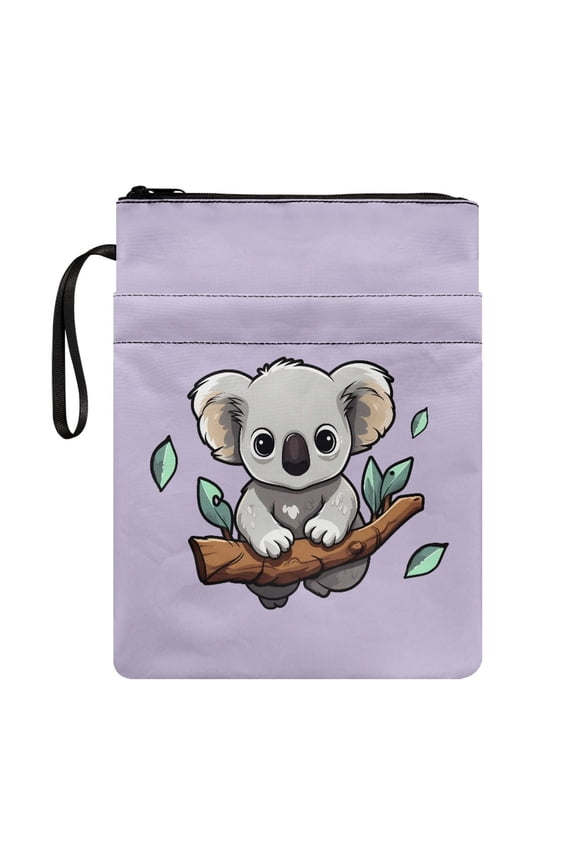 Book Sleeve Protector Pouch Carrying Book Case Pocket Reusable Decorative Design with Book Organzoer Holder 11.42 x 8.66 Inch