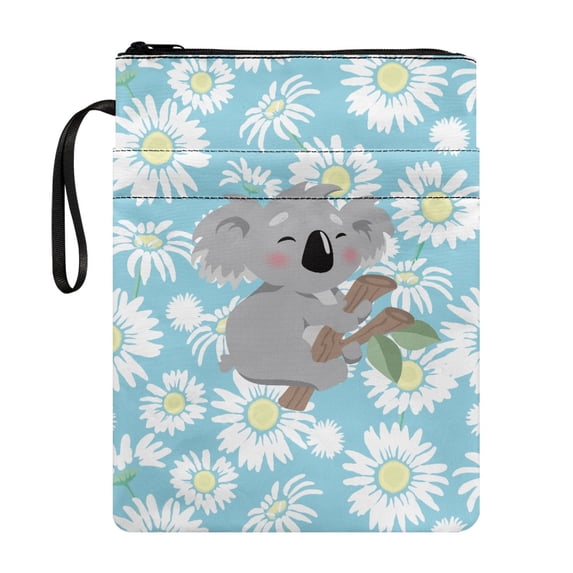 HELLHERO Book Sleeve Protector Pouch with Lightweight Polyester Fabric Book Organzoer Holder Tote Bags Waterproof Easy Carry Book Case with Washable for Fater Gift