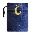 thumbnail image 1 of HELLHERO Book Sleeve Protector for Reading Lovers, Book Storage Bag, Pocket, Book Carrying Case for Hardcover Notebook Bible Journal Moon Stars, 1 of 8