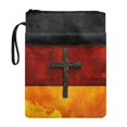 thumbnail image 1 of HELLHERO Book Storage Book Pouch Fabric Cloth with Zipper 11.4 x 8.7 inch 1 Pc Cross Design, 1 of 8