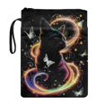 thumbnail image 1 of HELLHERO Books Sleeve for Reading Lovers, Easy Carry Book Case, Zipper, Protector Wrap Bag for Textbooks Paperbacks Bag, Psychedelic Cat, 1 of 8