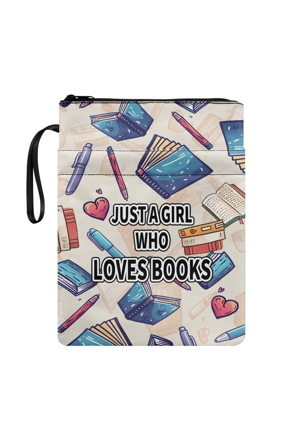 Books Sleeve with Zipper Pocket Polyester Reusable for Friend Prayer Study 11.42 x 8.66 Inch
