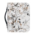 thumbnail image 1 of HELLHERO Branch Leaf Print Bible Cover for Prayer Outdoor Study, Zippered Pockets Bible Covers PU Leather Waterproof Church Bible Bag, 1 of 12