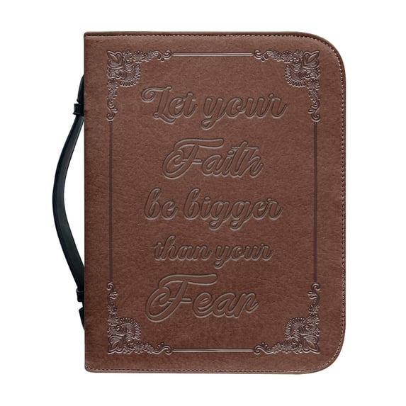 HELLHERO Brave Belief Church Bible Bag for Women, Durable Handle Bible Carrying Case with Waterproof for Study Christian Prayer Bible Study