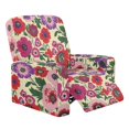 thumbnail image 1 of HELLHERO Bright Floral Pattern Recliner Chair Cover with Brushed, 4 Pcs Recliner Cover with Stain Resistant Washable Recliner Slipcovers for Pet Kids Single Seat, 1 of 8