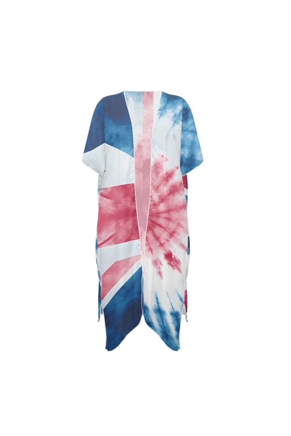 British Flag Print Women's Kimono Cardigan Cover Up Loose Polyester Quick Dry Beach Cover Ups for Women