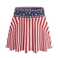 thumbnail image 1 of HELLHERO Built-in Shorts Golf Skorts for Tennis Yoga, American Stars Stripes Polyester Spandex 2 Side Pockets Athletic Tennis Skirt Stretchy, 1 of 9