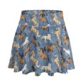 thumbnail image 1 of HELLHERO Built-in Shorts Tennis Skirt for Jogging Yoga, Horse Herds Polyester Spandex 2 Side Pockets Athletic Skorts Inner Pockets, 1 of 9
