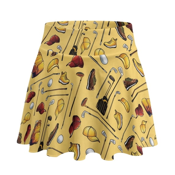 HELLHERO Built-in Shorts Women's Athletic Golf Skorts Skirts for Tennis Yoga, Golf Equipment Print Polyester Spandex Fabric Workout Tennis Skirt 2 Side Pockets