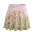 thumbnail image 1 of HELLHERO Bunny Duo with Easter Eggs Polyester Spandex Golf Skirts with Built-in Shorts, 2 Side Pockets Lightweight Tennis Skirt for Outing Yoga Pickleball, 1 of 9