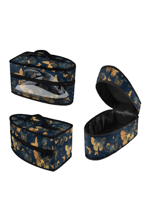 Butterflies Pattern Portable Travel Steamer Storage Case Polyester Handheld Lightweight Fits Travel, Case Only