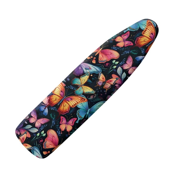 HELLHERO Butterflies Print Ironing Protector for Ironing Board, Ironing Board Cover Protector with Elastic Edge, Non Stick Stain and Scorch Resistant Household Iron Board Covers