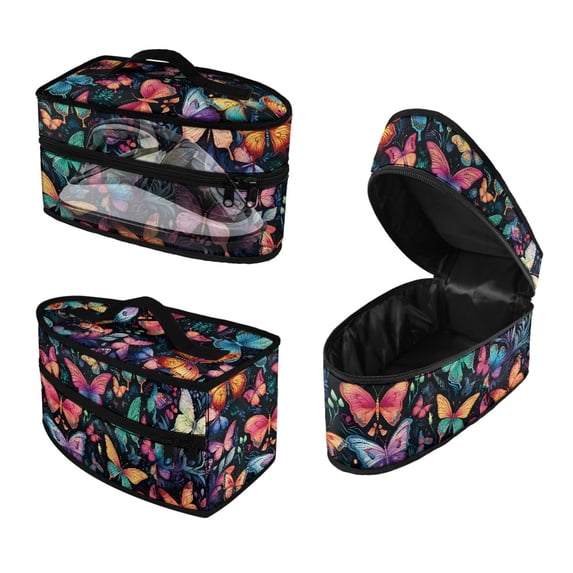 HELLHERO Butterflies Steamer Storage Bag with Zipper Closure Handheld Travel Case, Bag Only