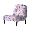 thumbnail image 1 of HELLHERO Butterfly Datura Flower Armless Accent Chair Cover, Dustproof Elastic Bottom Armless Accent Chair Protector for Dining Room Office, 1 of 8