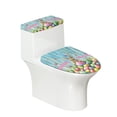 thumbnail image 1 of HELLHERO Butterfly Egg Pattern Bathroom Seat Covers, Easy to Clean Polyester Fabric Bathroom Toilet Cozy Set, 17"x21", 1 of 8