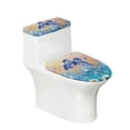 thumbnail image 1 of HELLHERO Butterfly Fashion for Indoor Home, Elastic Edge Polyester Fabric Toilet Seat Lid Cover Set, Elastic Bottom, Fits All Toilet Shapes, 2-Piece, 1 of 8