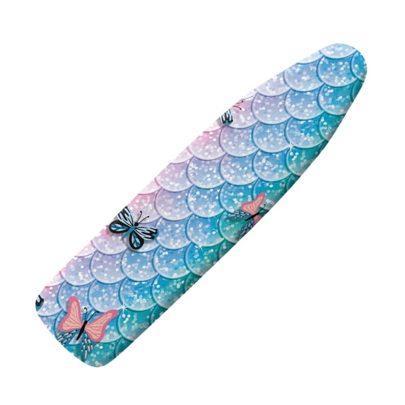 HELLHERO Butterfly Fish Scale Pattern Ironing Board Cover Hook and Loop Fastener Replacement Breathable Polyester Fabric for Women Girls Gifts Home