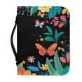 thumbnail image 1 of HELLHERO Butterfly Floral PU Leather Bible Covers, Large Capacity Portable Church Bible Bag for Adults and Unisex Christian Prayer, 1 of 12