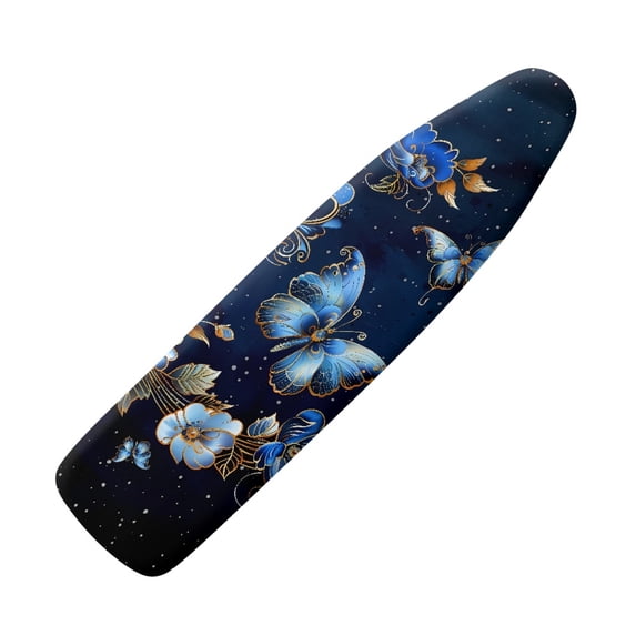 HELLHERO Butterfly Flower Iron Board Cover Easy to Install Elastic Edge Anti-Slip Home Protective Cover(Not Heat Resistant)