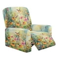 thumbnail image 1 of HELLHERO Butterfly Flower Print Recliner Sofa Slipcovers Lazy Boy Recliner Covers That Stay in Place Couch Covers for Reclining Chair, Green, 1 of 8