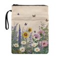 thumbnail image 1 of HELLHERO Butterfly Flowers 1pcs Book Club Gifts Book Sleeve 11.4 Inch X 8.66 Inch Polyester Fabric Book Sleeve Protector Book Organzoer Holder, 1 of 8