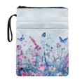 thumbnail image 1 of HELLHERO Butterfly Lavender Classic Book Sleeve, 11.42 x 8.66 Inch Polyester Fabric Carrying Book Case Book, Book Lovers Gift for Readers, 1 of 8