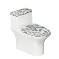 thumbnail image 1 of HELLHERO Butterfly Leaf Pattern Toilet Seat Lid Cover Set Elastic Edge Toilet Seat Cover Replacement & Pack of 2 for Toilet Dustproof Adjustable, 1 of 8