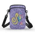 thumbnail image 1 of HELLHERO Butterfly Moon Letter Pattern Double Zipper Polyester Shoulder Bags Adult 4.33"x1.97"x7.09", 1 of 7