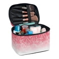 thumbnail image 1 of HELLHERO Butterfly Notes Portable Cosmetic Bag Case Make Up Organizer Bag Large Capacity Polyester Brush Slots Travel-Size Accessories, 1 of 5