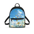 thumbnail image 1 of HELLHERO Butterfly Pattern Small Backpack with Adjustable Strap Front Pocket Mini Backpack for Work, Polyester Lightweight Daypack for Shopping, 1 of 8