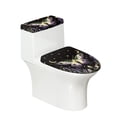 thumbnail image 1 of HELLHERO Butterfly Pattern Toilet Lid Covers Set for Stretch Elastic Fabric Soft Easy to Install Dust-Proof Elastic Edge Reusable Stylish Gifts, 1 of 8