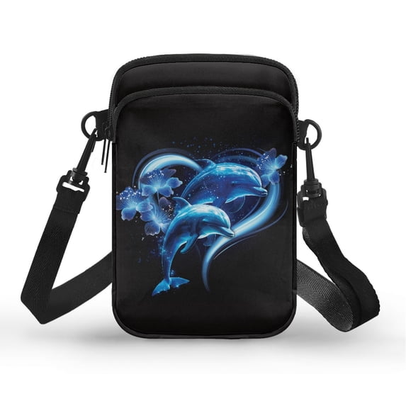 HELLHERO Butterfly Pattern with Shoulder Strap Crossbody Sling Bags, Polyester Crossbody Sling Bag for Adults