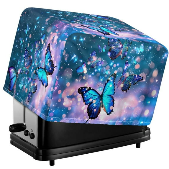 HELLHERO Butterfly Print Bread Machine Cover 2 Slice Dustproof, Anti Scratches and Stain Toaster Cover, Easy to Clean Small Appliance Covers for Kitchen Decor