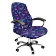 thumbnail image 1 of HELLHERO Butterfly Print Office Desk Chair Covers, Chair Covers for Computer Washable, Stretchable Office Chairs Cover Easy to Install, Home Decor, Purple, 1 of 7