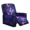 thumbnail image 1 of HELLHERO Butterfly Print Recliner Chair Covers Couch Covers for Reclining Couches Electric Power Lift Recliner Chair Non Slip Cover with Pockets, Purple, 1 of 8