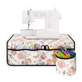 thumbnail image 1 of HELLHERO Butterfly Rose Pattern Sewing Machine Mat Washable to Keep Sewing Accessories with Storage Cylinder for Most Sewing Machines, Christmas, 1 of 5