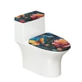 thumbnail image 1 of HELLHERO Butterfly Rose Toilet Lid Covers Stretch Fit for Indoor Home Reusable Toilet Seat Cover, 1 of 8
